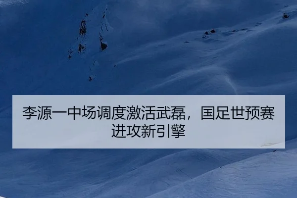 李源一中场调度激活武磊，国足世预赛进攻新引擎